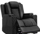 comhoma recliner chair black with massager