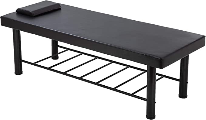 Massage Table Stationary Massage Bed Spa Bed 75’’ Long 29.5” Wide Heavy Duty Stationary Massage Table Bed Physical Therapy Bed with Memory Foam Layer Salon Bed