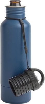 BottleKeeper - The Standard 2.0 - The Original Stainless Steel Bottle Holder and Insulator to Keep Your Beer Colder (Blue)
