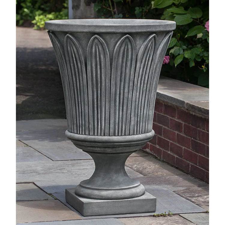 **DAMAGED**LAS PALMAS URN DECORATIVE CAST STONE TALL PLANTER 