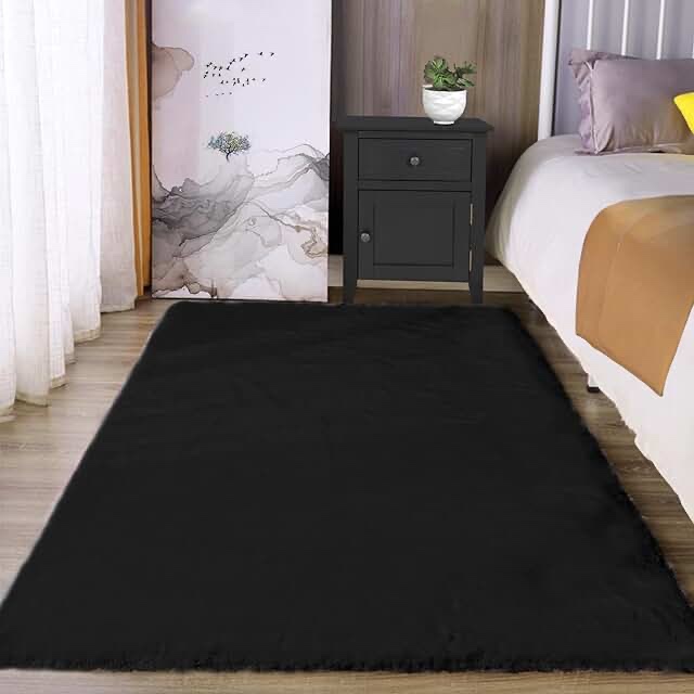 black area rug