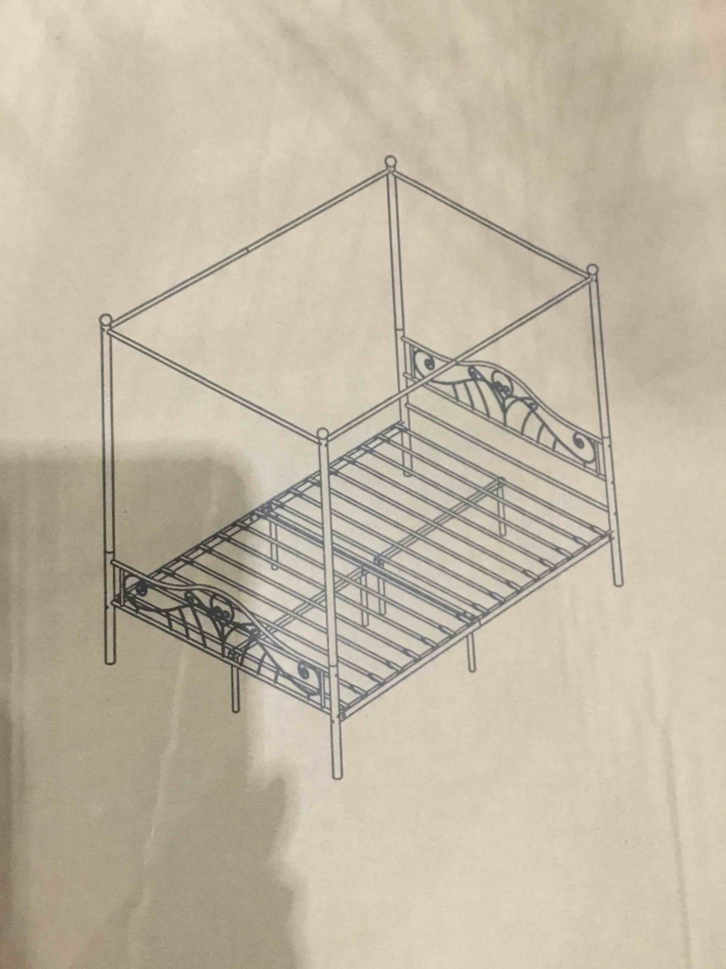 HOM-MBF-MNFDB metal bed frame 