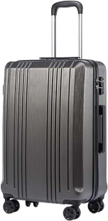 Coolife luggage suitcase grey