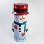 metal canister snowman