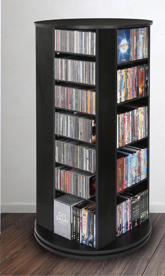 The Space Saving Rotating CD/DVD Tower (box 1 of 2)