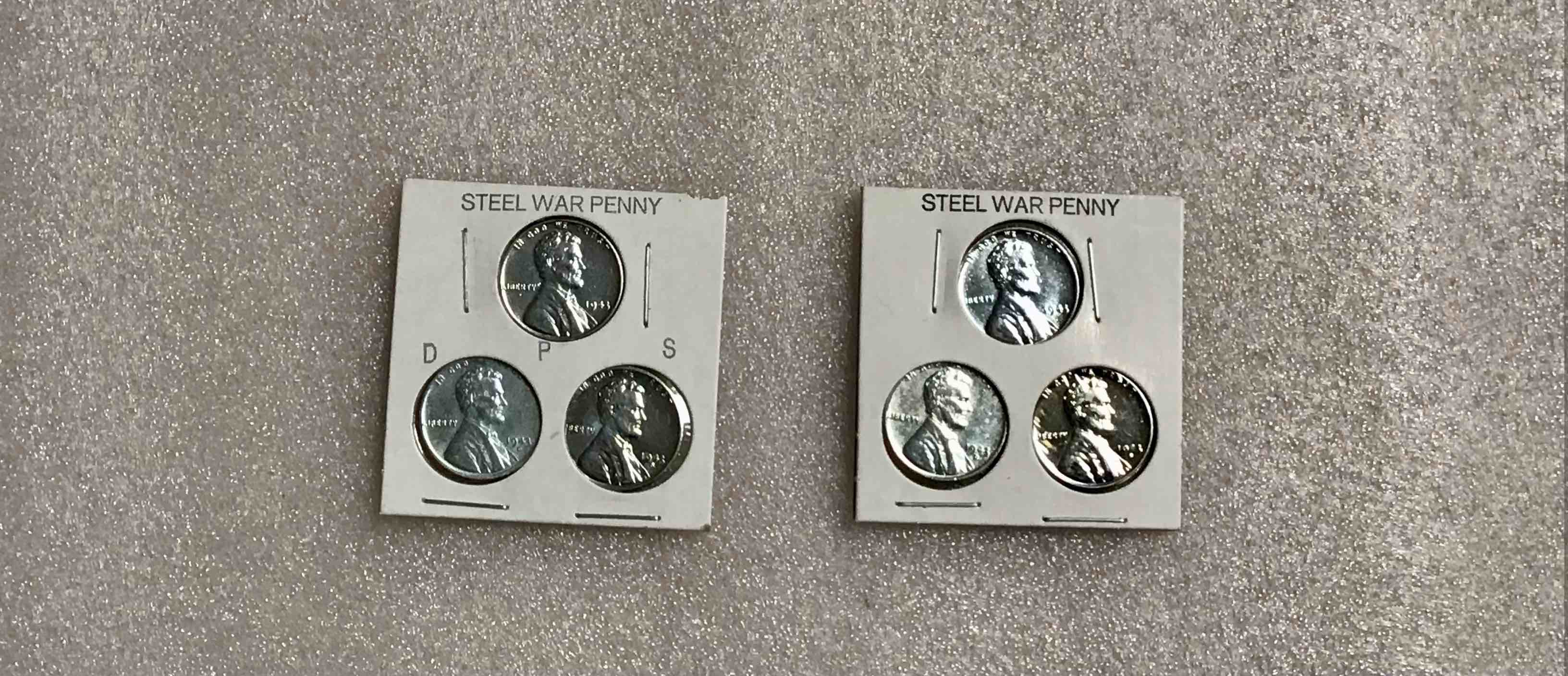 Six 1943 Steel War Pennies