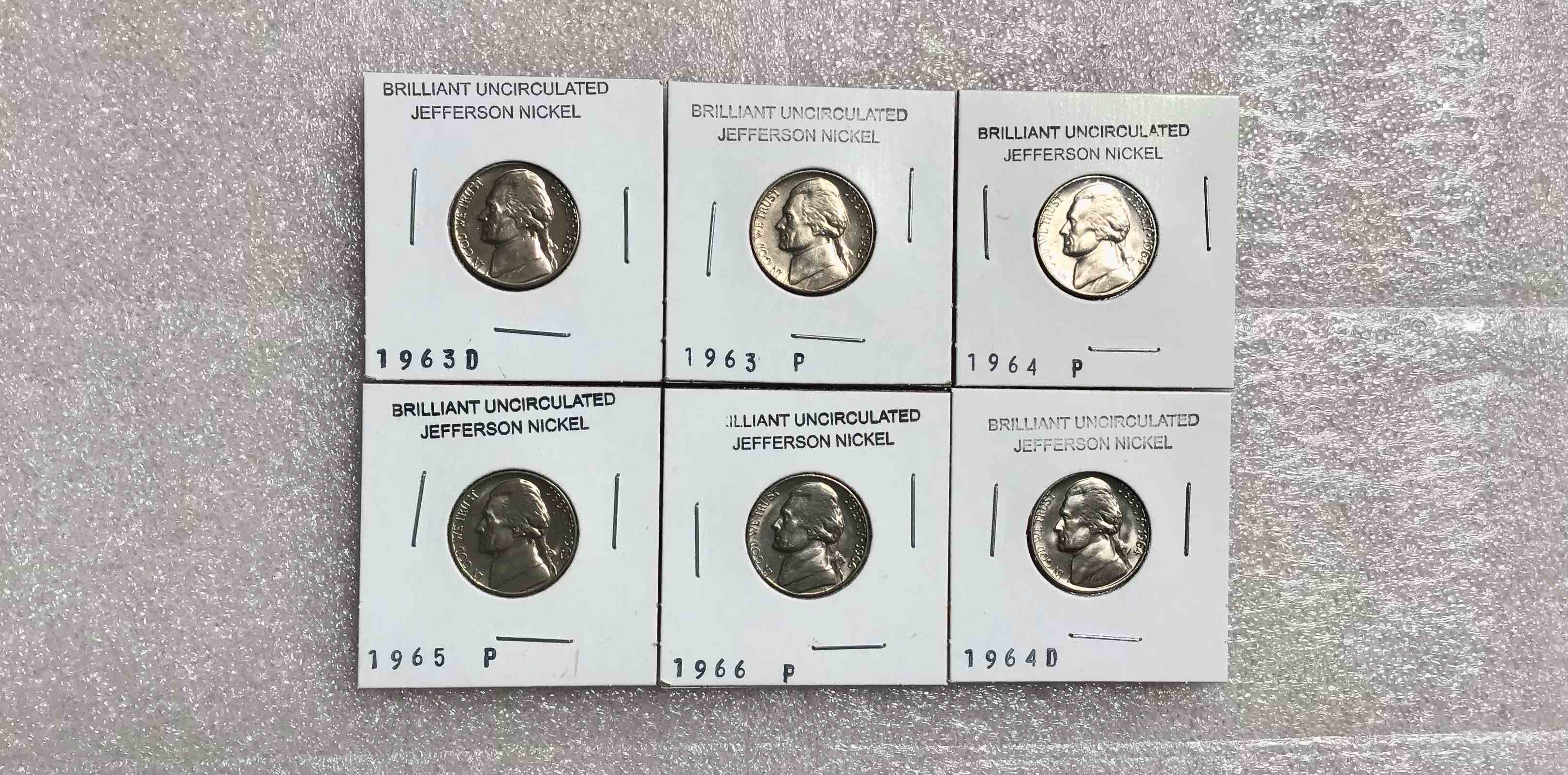 Brilliant 1960’s Uncirculated Jefferson Nickels