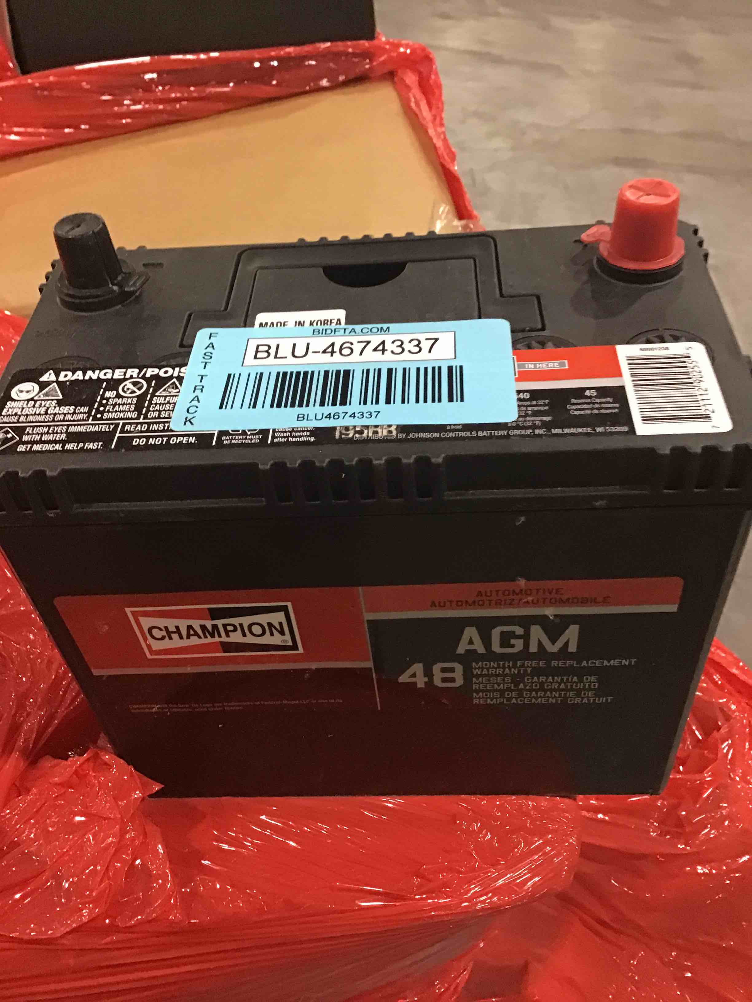 CHAMPION AGM 48 BATTERY 