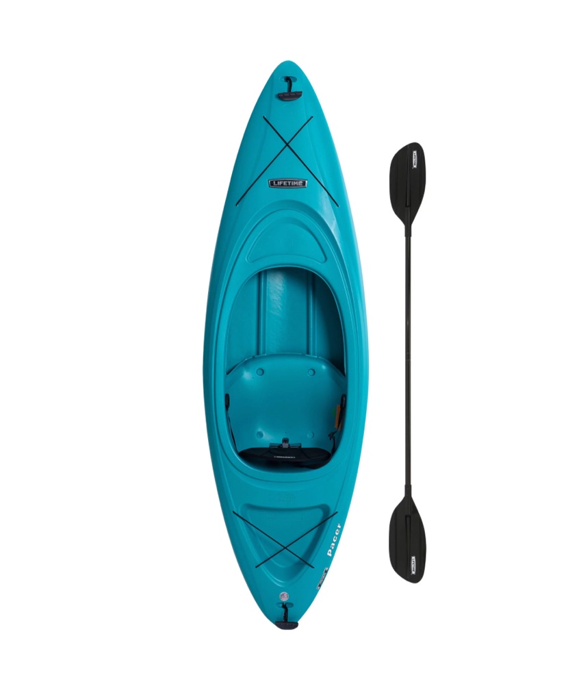 Lifetime Pacer 8 ft Sit-In Kayak (Paddle Included), Teal 