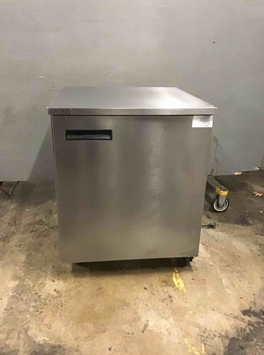 Delfield 27 Inch Stainless Steel Single Door Work Top Freezer On Casters