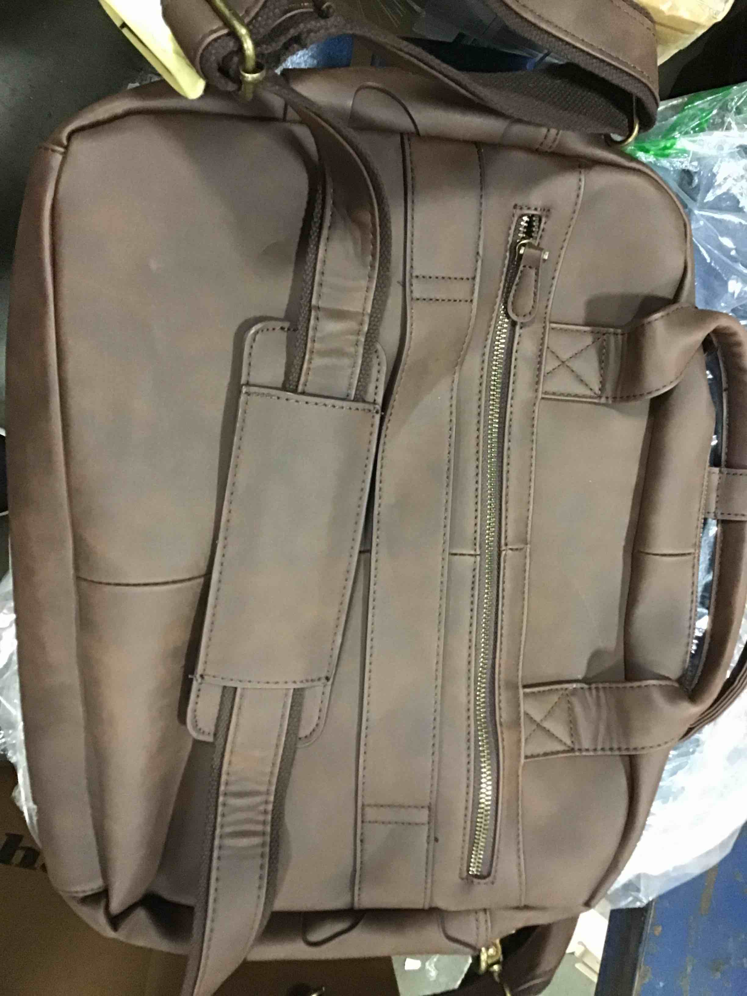 KomalC 16 inch leather briefcase laptop messenger Bags for men and women best office school college satchel Bag