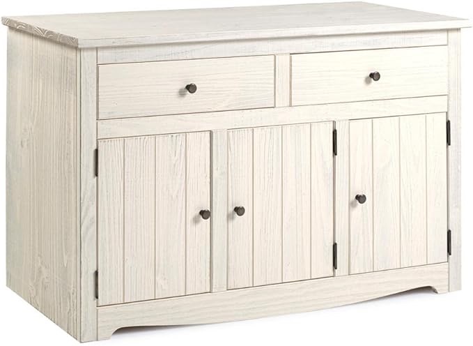 Furniture Dash wood buffet sideboard white distressed (incomplete only box 1 of 2 )