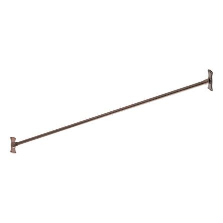 60” straight solid brass shower rod - oil rubbed bronze 