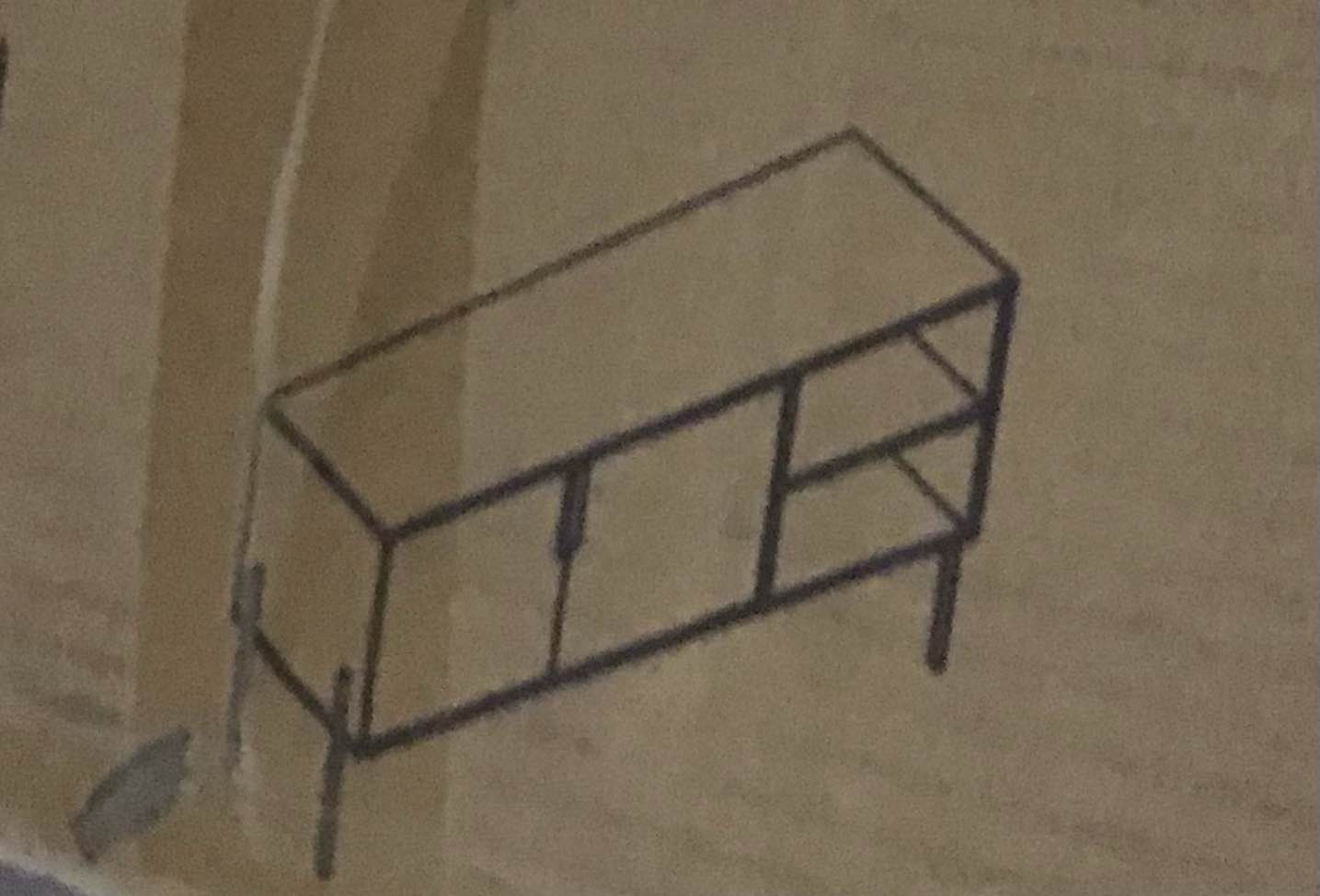 TV STAND - GREEN (INCOMPLETE ONLY BOX 1)