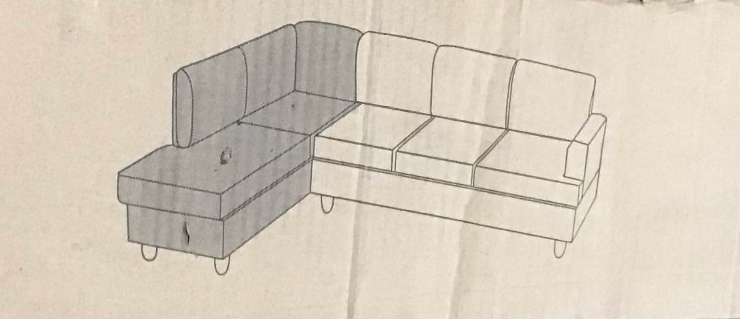 LEFT CHAISE - BROWN (D7883-2) 