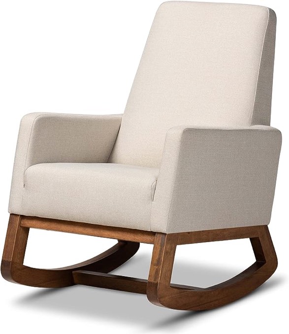 Herman Miller Rocking Chair white fuzzy material (similar to stock photo)