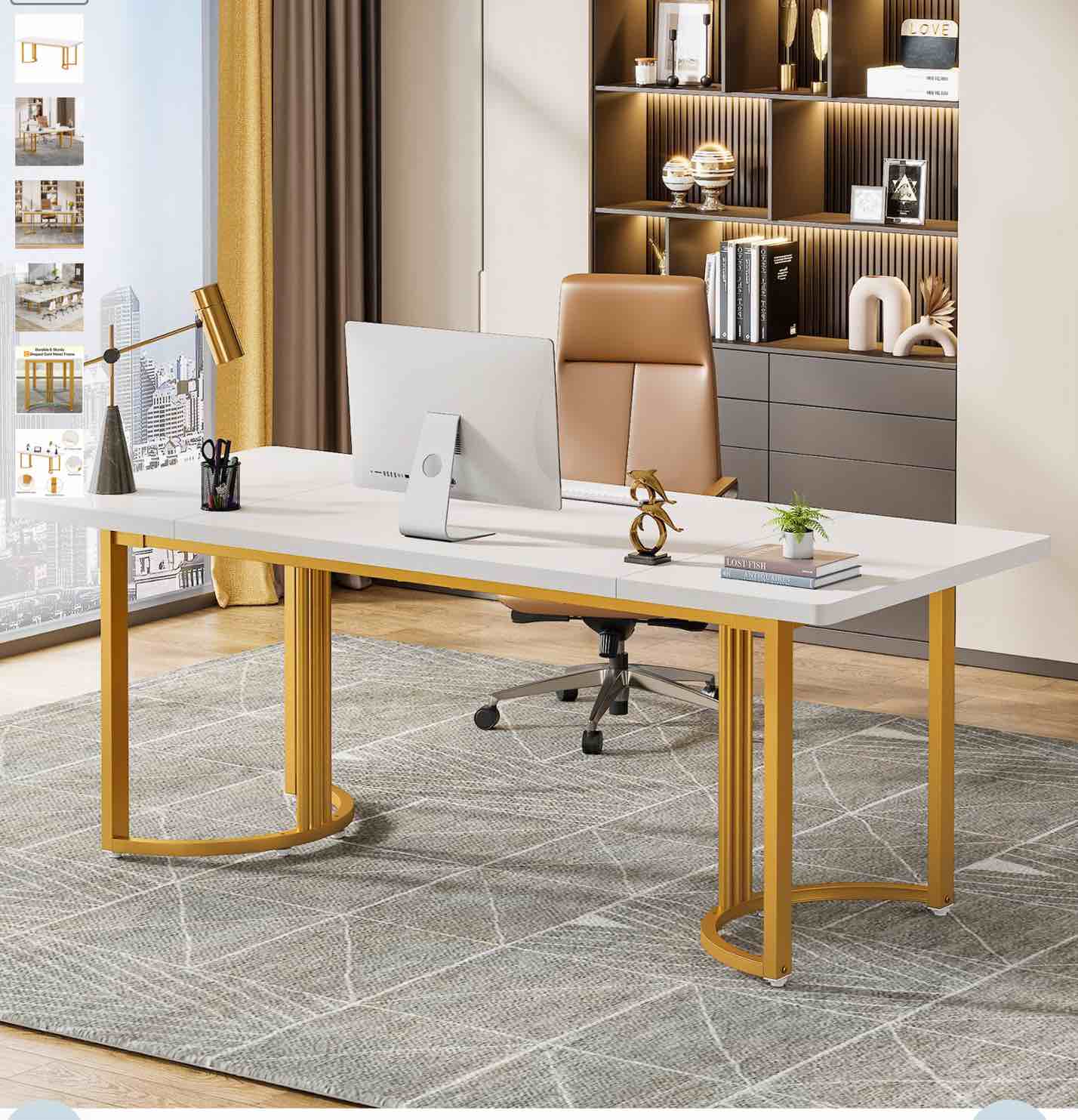 Tribesigns Executive Desk, 70.9” Conference Table Computer Desk for Home Office