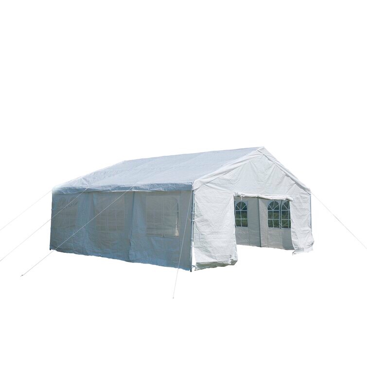 20 Ft. W x  20 Ft. D Steel Party Tent (incomplete)