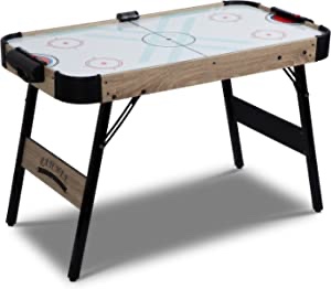 RayChee Foldable Powered Air Hockey Table, 48” Mid-Size Indoor Hockey Table Sports Gaming Set w/2 Pucks, 2 Pushers, Digital LED Scoreboard for Adults and Kids, Home Game Room, Easy Setup (incomplete)