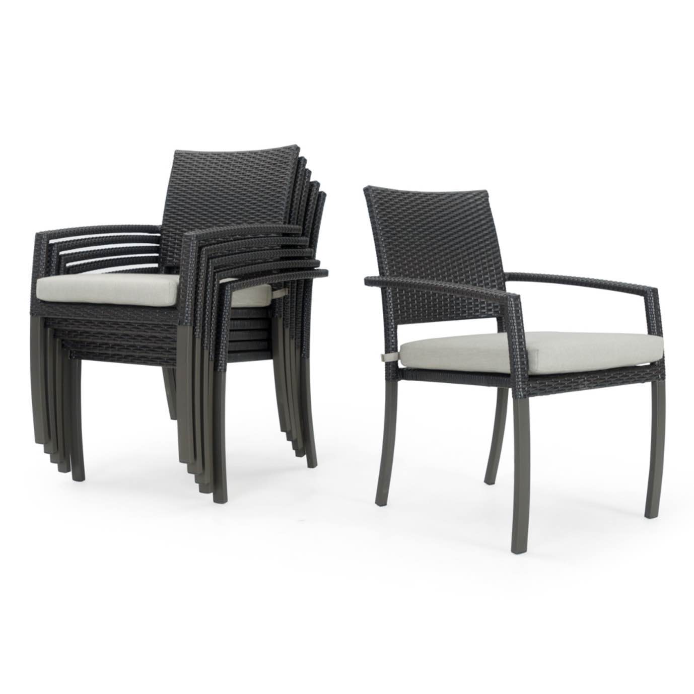 PortofinoÂ® Casual Set of 6 SunbrellaÂ® Outdoor Dining Chairs - Dove