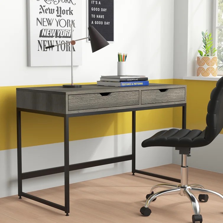 Grey and Black Amaia 43.31'' Desk