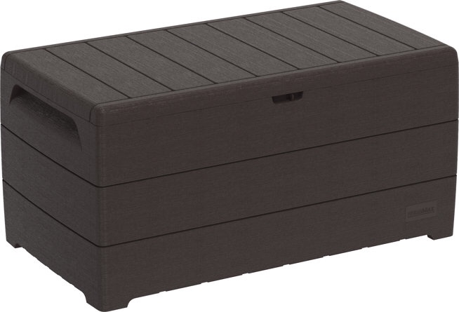 Duramax Cedargrain Durabox 110 Gal Outdoor Deck & Garden Storage Bench, Brown
