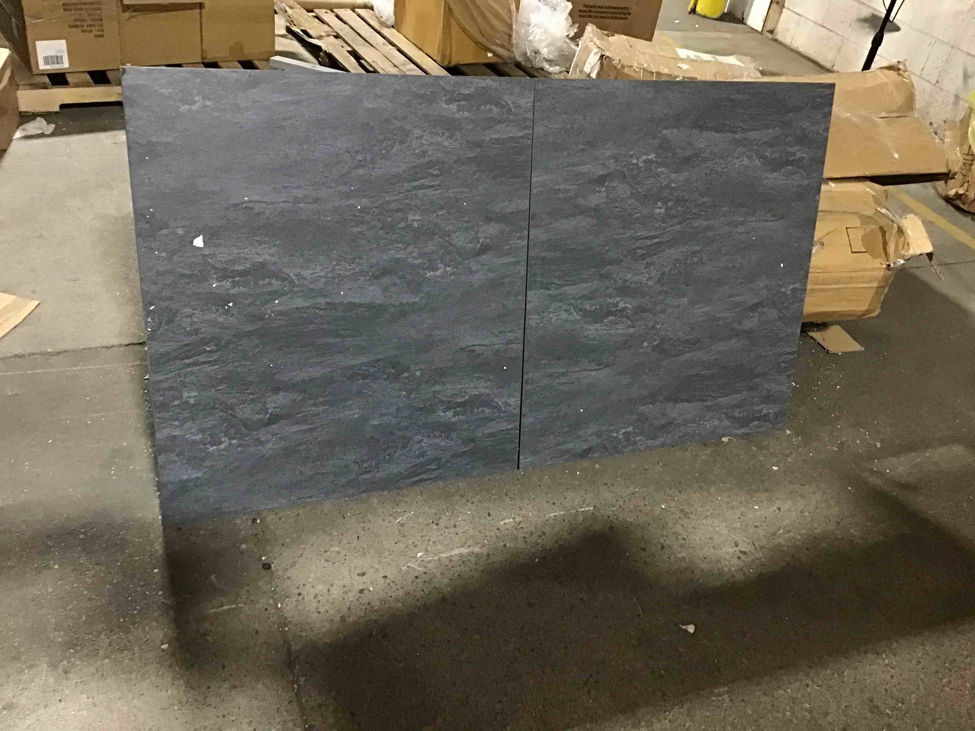 Grey Wooden Extendable Table (table top only, INCOMPLETE TABLE, no stock photo)