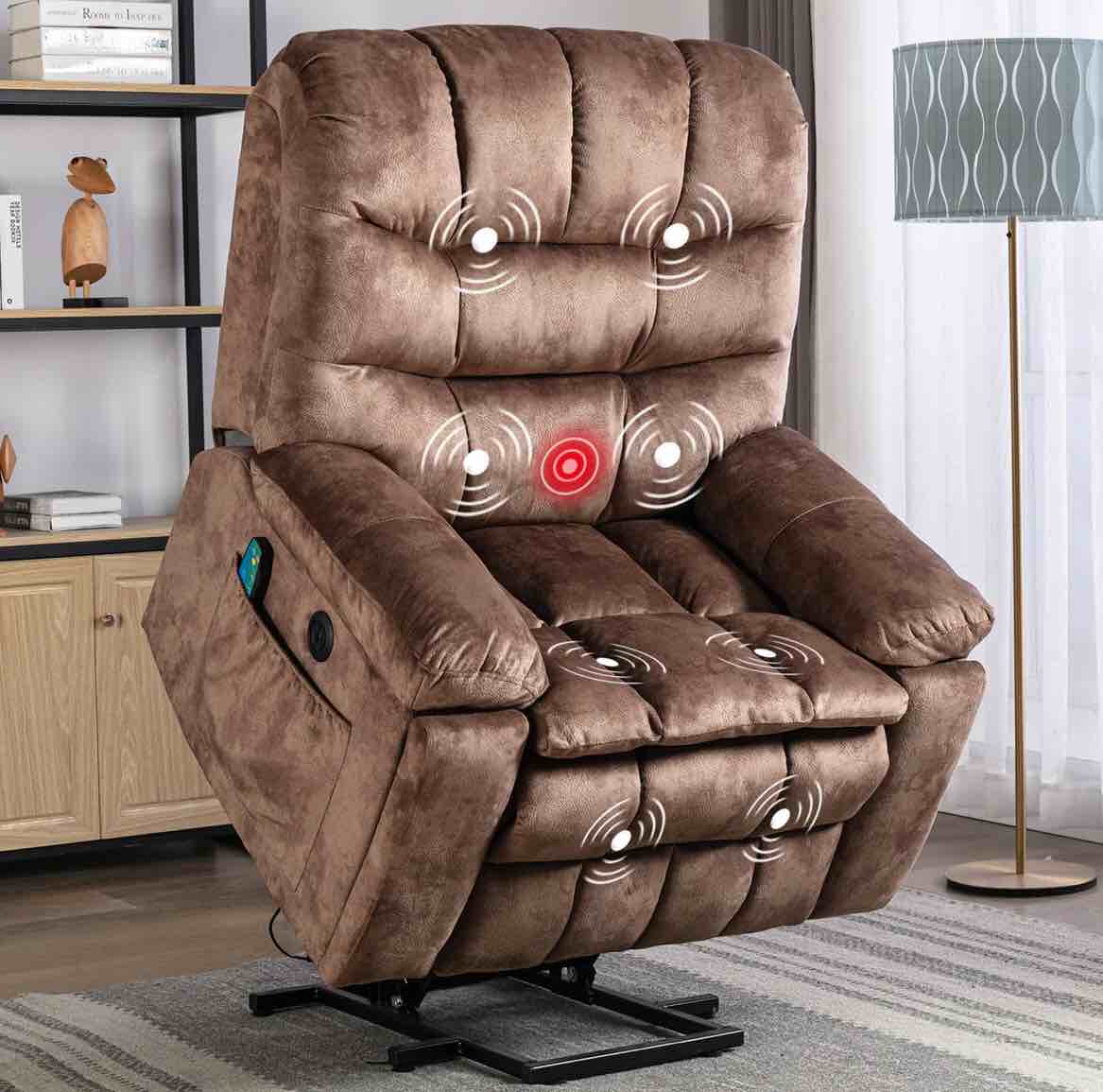 Heavy Duty and Safety Motion Reclining Mechanism Electric Wide Recliner(incomplete box 2/3)
