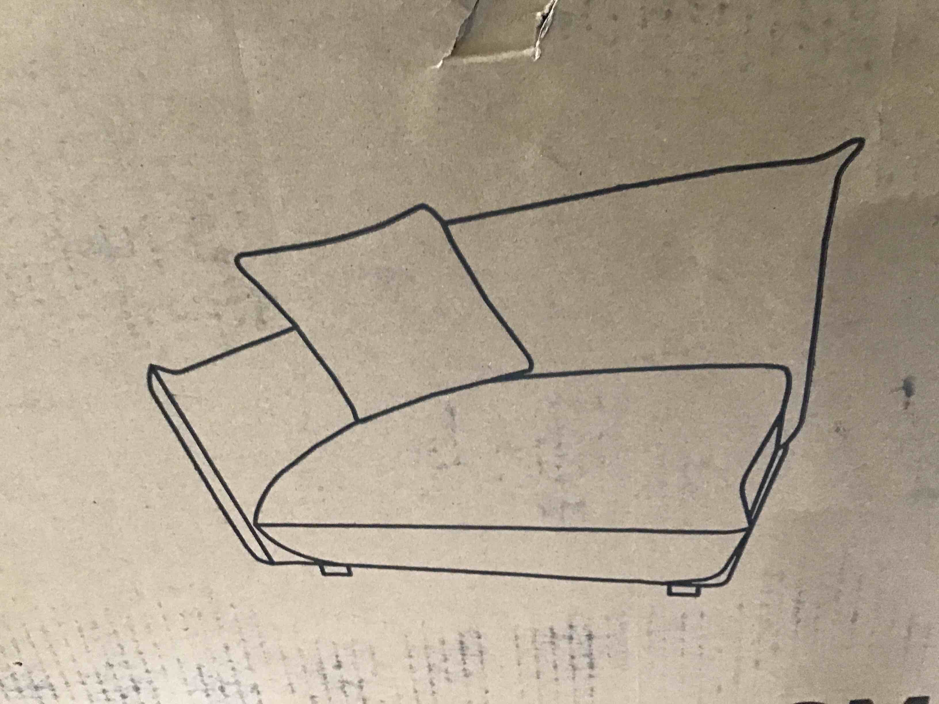 dsc camel 3 seat sofa (incomplete corner chair only)