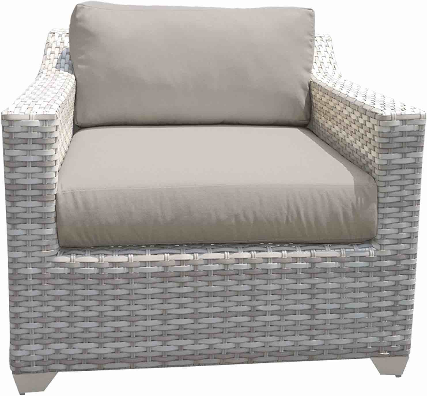 TK Classics Fairmont Outdoor Club Chair with Cushions, Beige
