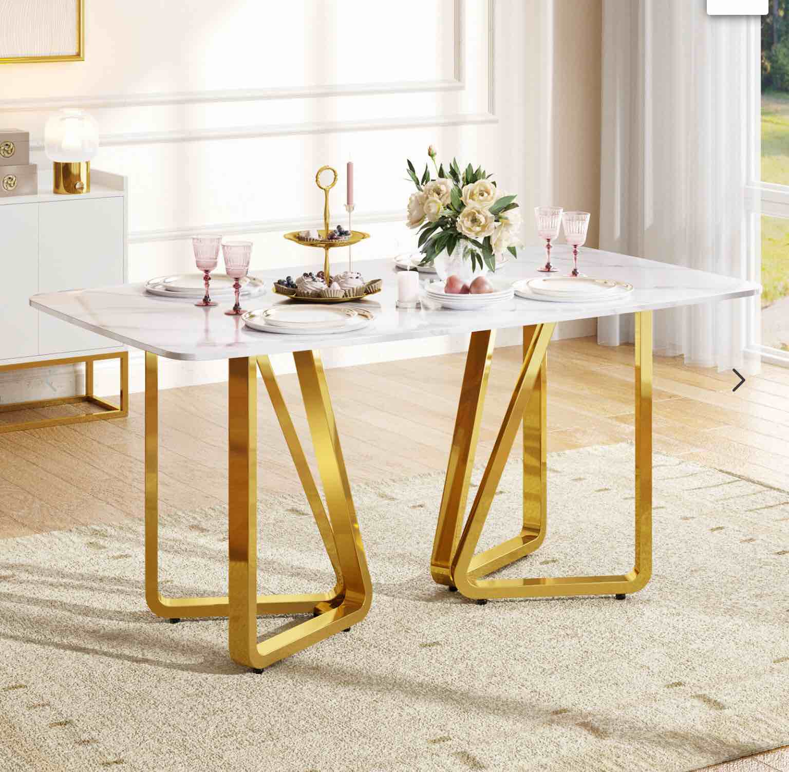 63” Genuine Marble table 8097 (incomplete table base only)