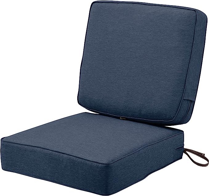 outdoor indigo back cushions set of 2 16”x22” *back cushions only*