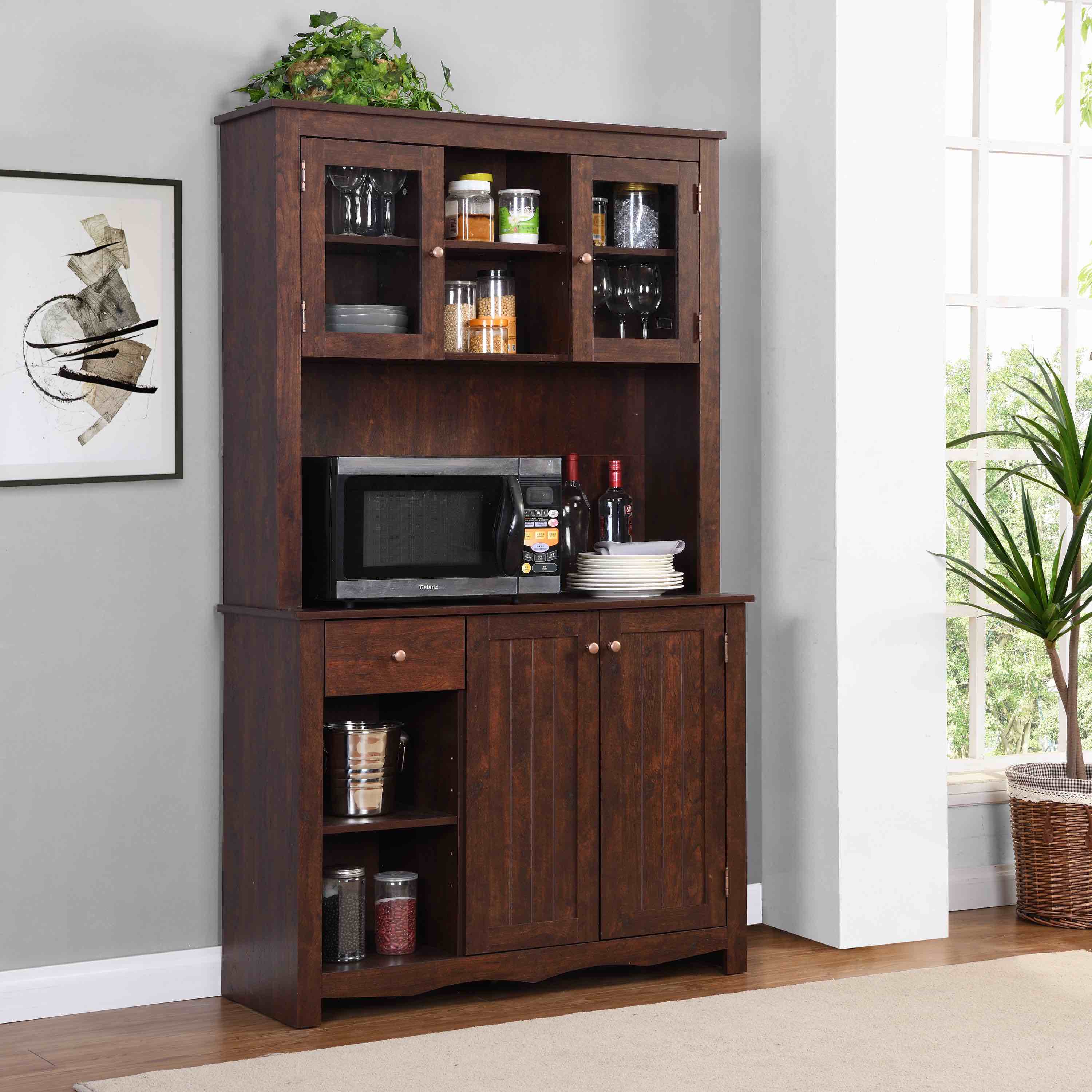 Home Source Industries Oak hills Contemporary/Modern Mahogany - Incomplete Case 1Only Top No Hut 