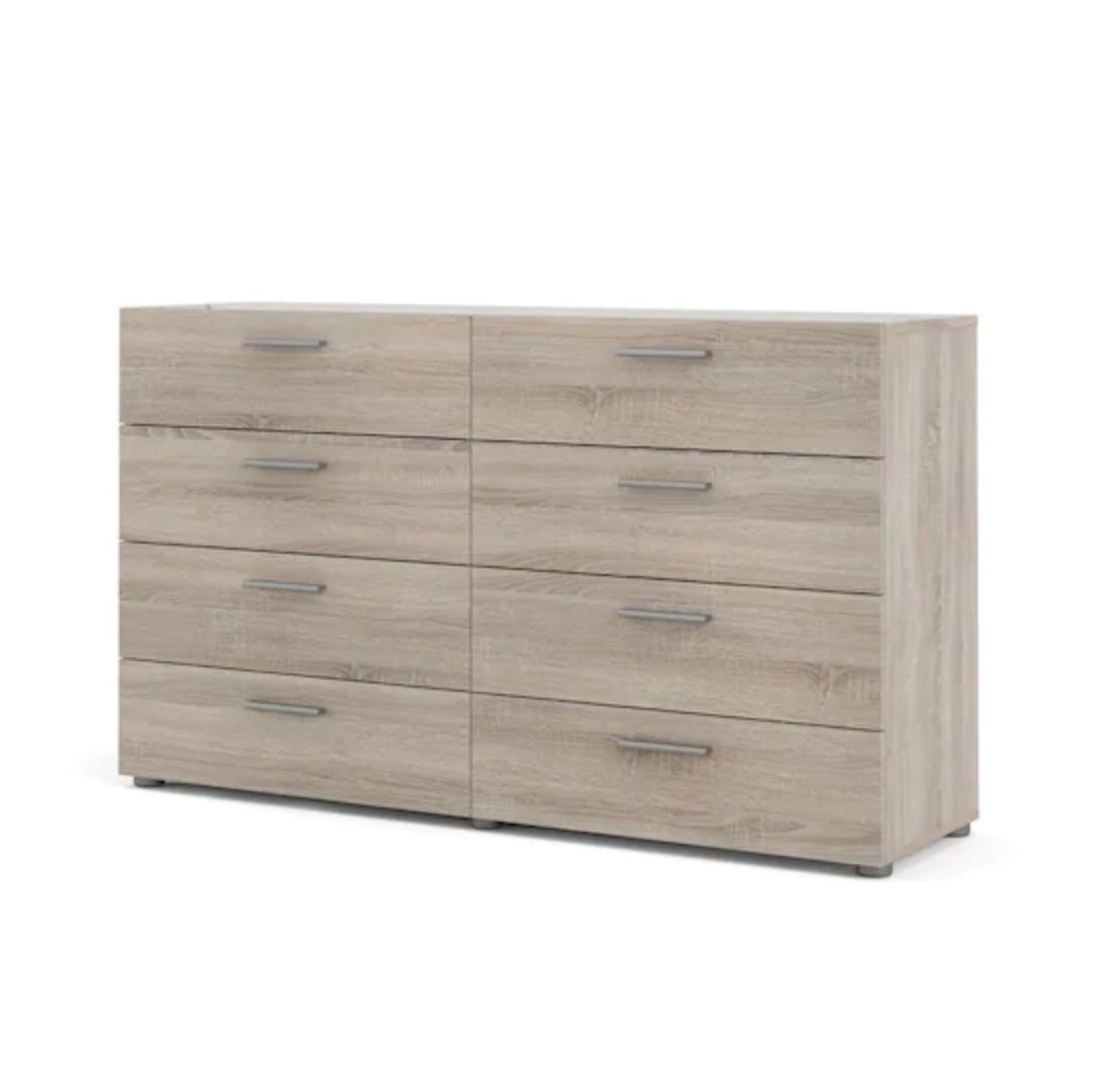 Austin 8-Drawer Truffle Double Dresser - Incomplete Box A 