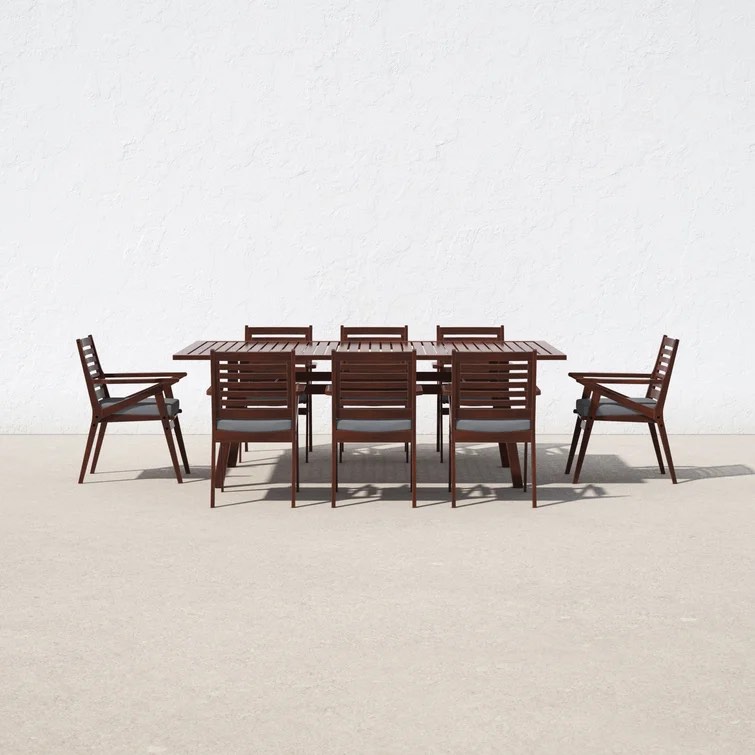 Beatriz Rectangular 8 - Person 90" Long Dining Set with  BLACK Cushions (INCOMPLETE-SINGLE CHAIR ONLY)