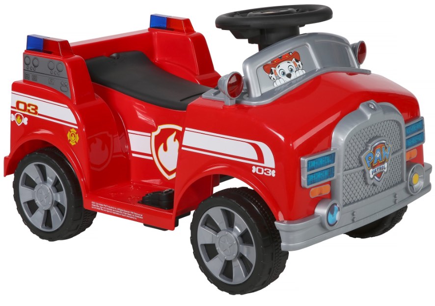 Kids Ride Electric Powered 6v Toy Battery Firetruck Paw Patrol Marshal Quad