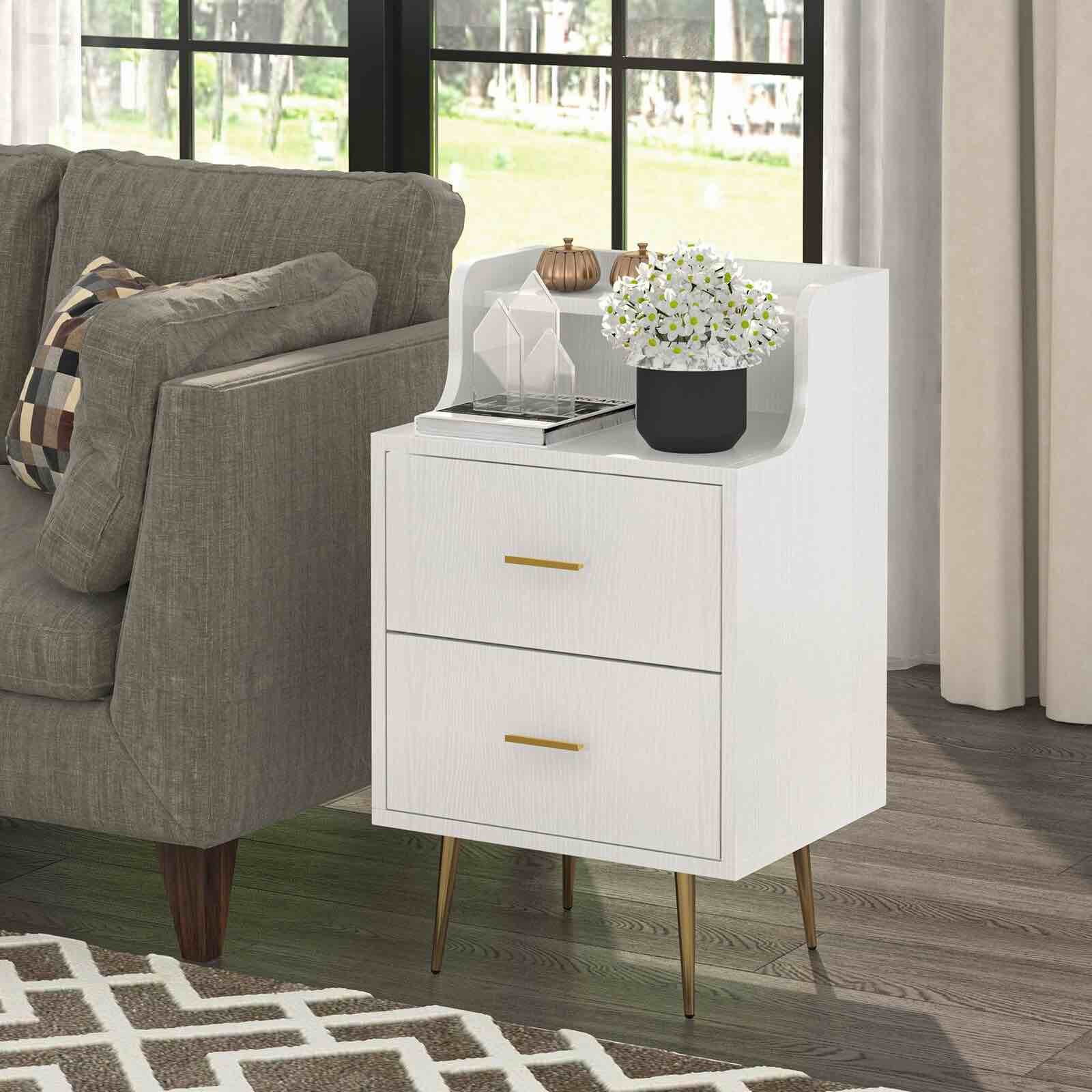 Nightstand With Two Drawers 