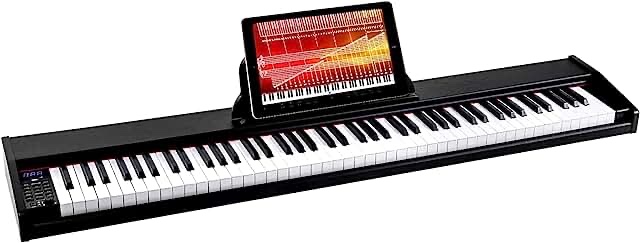 Pyle Electric Keyboard Piano 88 Keys - Portable Foldable Digital Piano Keyboard With Bluetooth, 128 Rhythms/Tones,Semi weighted keys, Sustain Pedal, Piano Bag - for Beginners, Kids,Adult -PKBRD8100