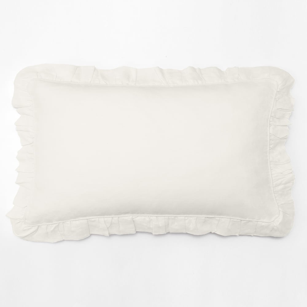 BASILLO, IVORY, LUMBAR PILLOW