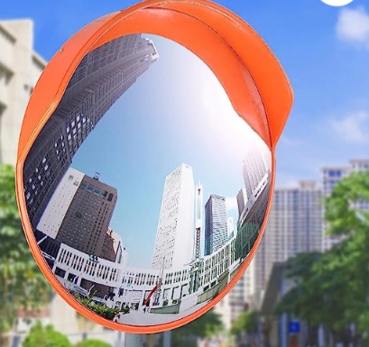 Reliancer 30" Security Mirror PC Convex Traffic Mirror Wide Angle Curved Safety Mirror Circular Pole Mount w/Adjustable Bracket for Outdoor Indoor Driveway Road Shop Garage Parking Lot Blind Spot Roll over image to zoom in Reliancer 30" Security Mirror PC Convex Traffic Mirror Wide Angle Curved Safety Mirror Circular Pole Mount w/Adjustable Bracket for Outdoor Indoor Driveway Road Shop Garage Parking Lot Blind Spot