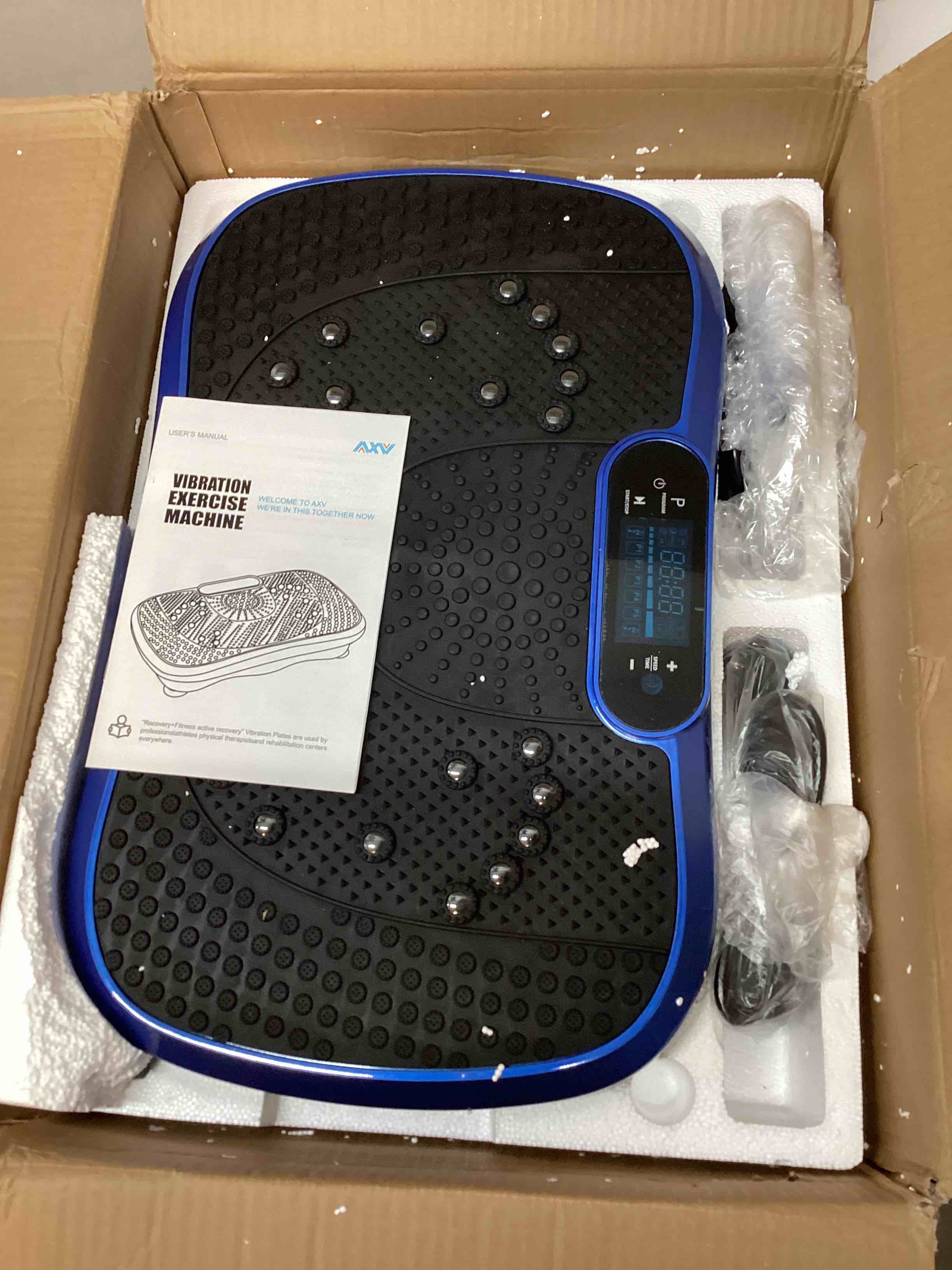 AXV Vibration Plate Exercise Machine Whole Body Workout Vibrate Fitness Platform Lymphatic Drainage Machine for Weight Loss Shaping Toning Wellness Home Gyms Workout for Women Men