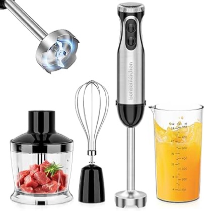 Bonsenkitchen Immersion Blender 20 Variable Speeds