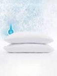 Serta Power Chill Cooling Pillow Protectors, Stain Resistant and Zippered Pillow Protector, Protects Pillow from Dust and Dirt (2 Pack), King, White White King