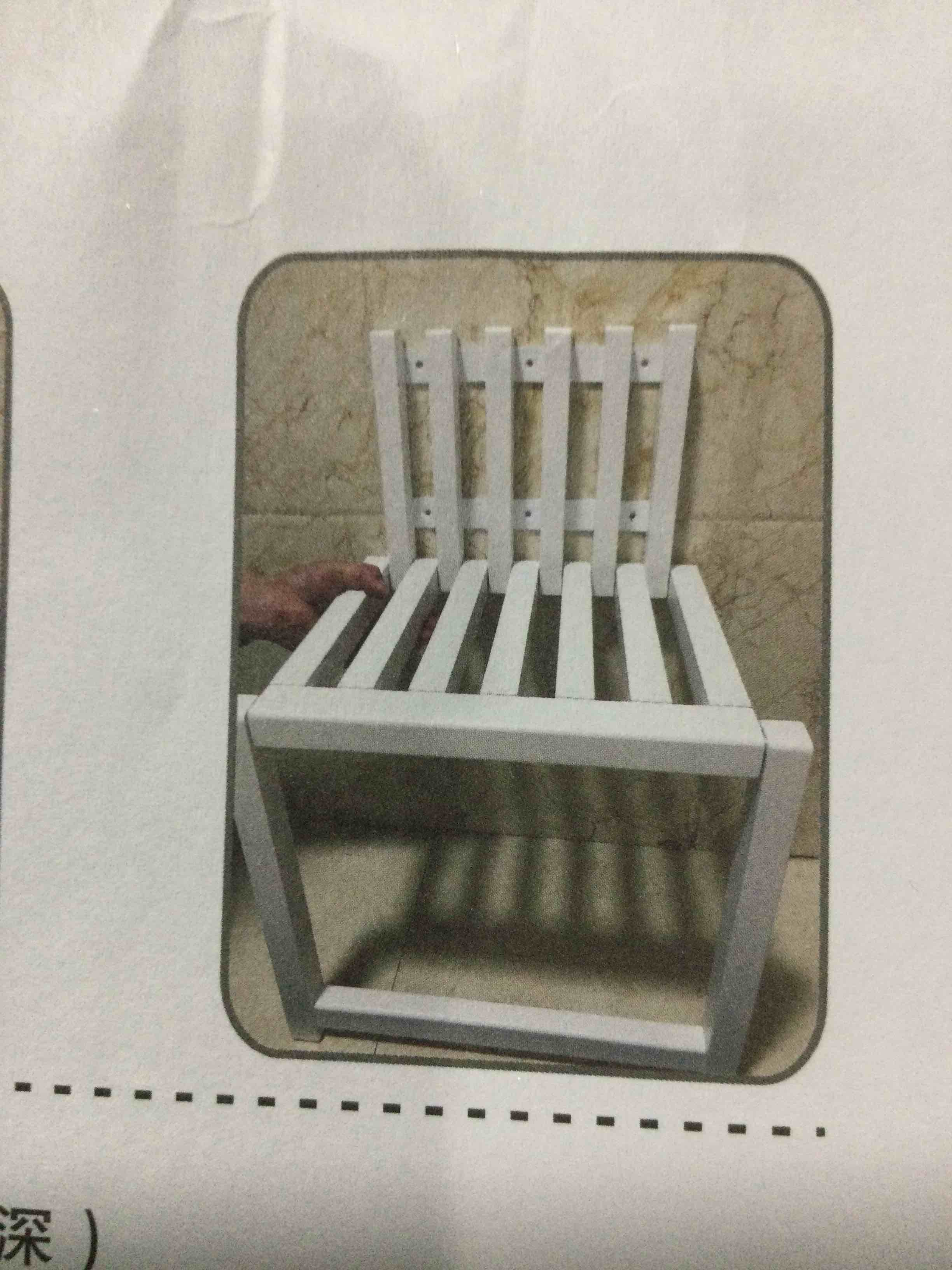 decorative wall mounted white bench