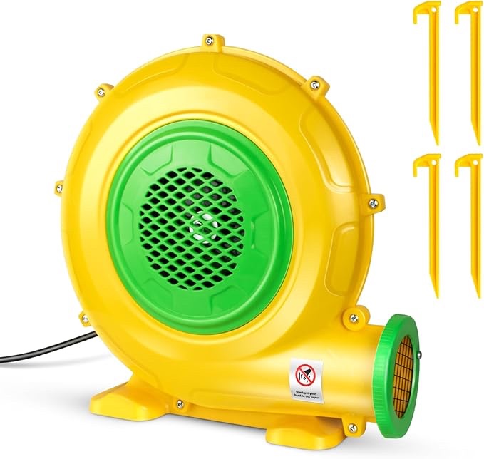 370W 0.5HP Air Blower: Bounce House Blower - Commercial Electric Blower for Inflatables - Work for Bouncy Castle Jump Slides Water slides
