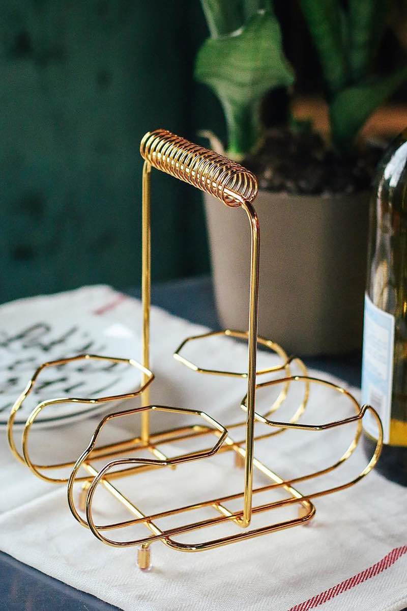 Easy Tiger Gold 8-Glass Cocktail Carrier