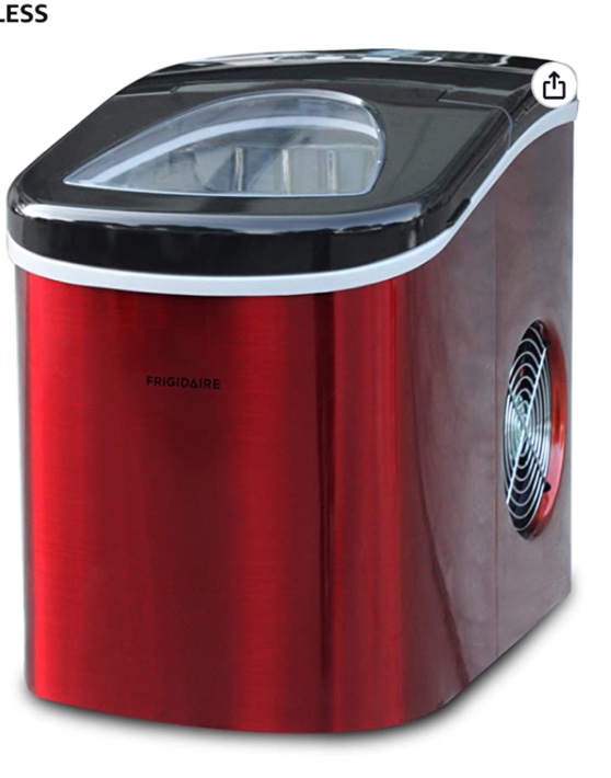 ( missing lid)Frigidaire Stainless-Steel 26-lb. Bullet-Shaped Ice Maker 