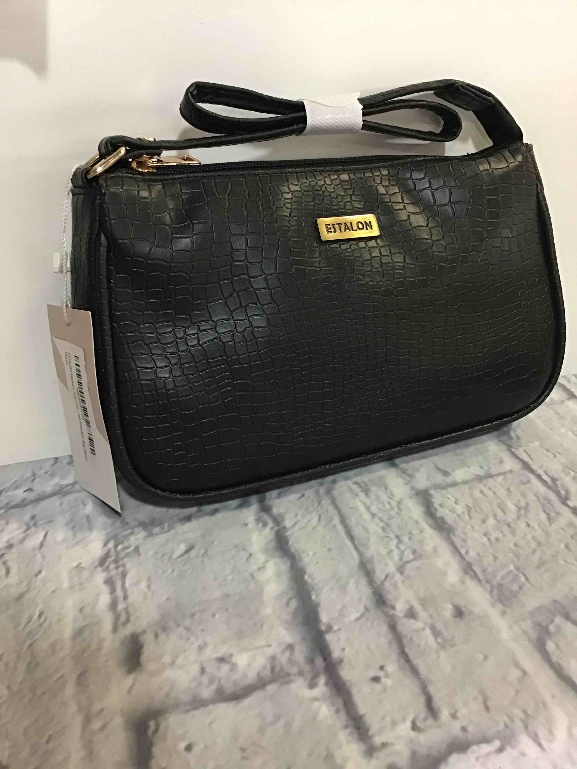 ESTALON Women Texturered Shoulder Bag (Black) 
