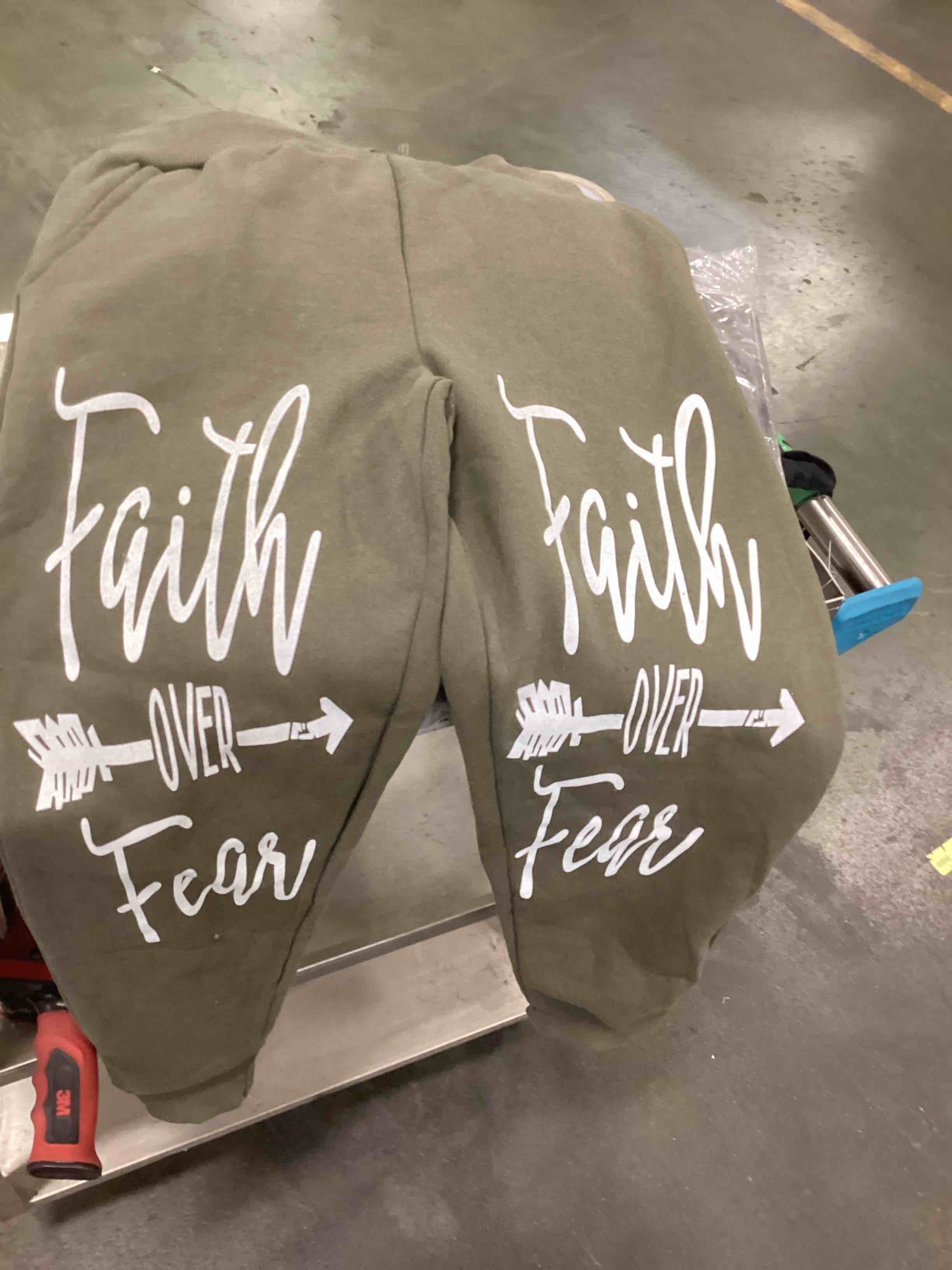 on fire figh over fear sweatpants ( different sizes ) 