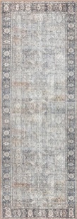 Loloi II Wynter WYN-07 Grey / Charcoal Traditional Runner 2'-6" x 7'-6"